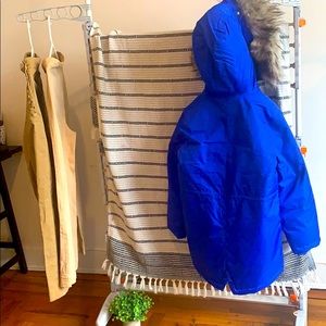 Blue J. Crew Snow water resistant coat.